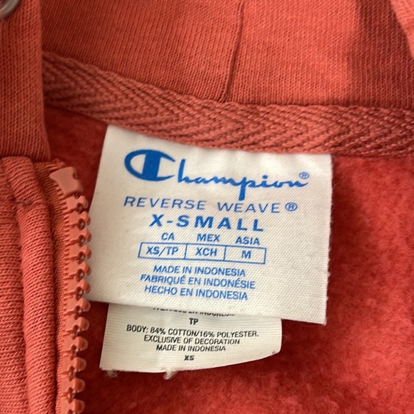 Champion Men’s Manorak Dusty Red Brick With Front Pouch Pocket Hoodie - Picture 14 of 16